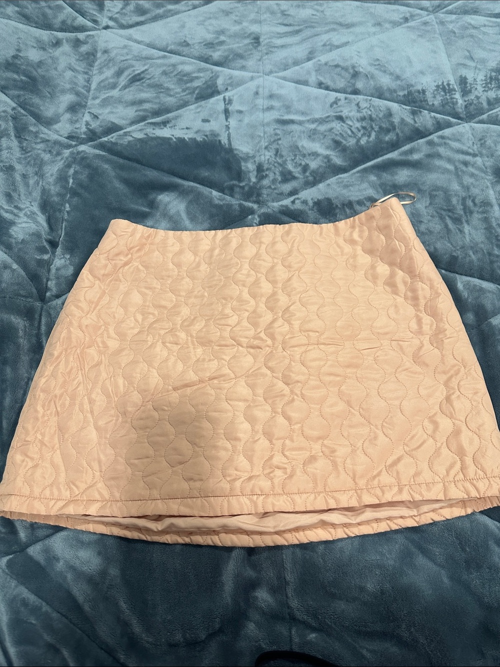 Quilted Pink Mini Skirt